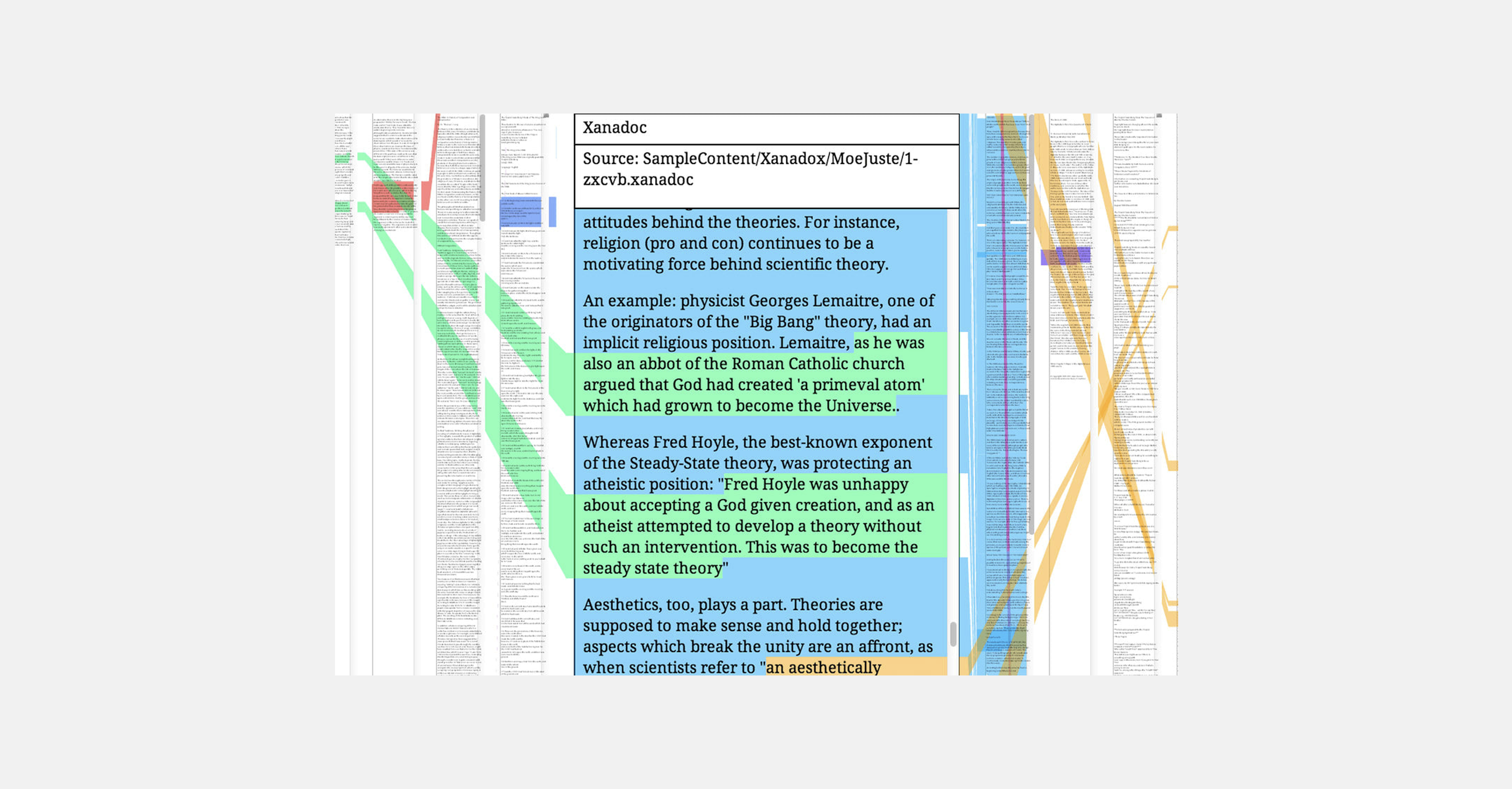 Project Xanadu. In my opinion, this is hypertext as it should be—in a three dimensional space.